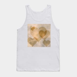 Old Parchment Hearts - Valentine's Day Pattern Tank Top